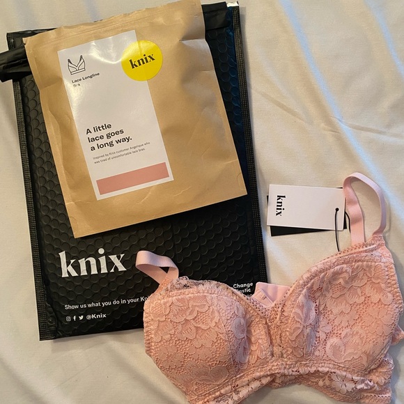 Knix Lace Longline Bra, xs+, rosewater, NWT - Picture 4 of 8